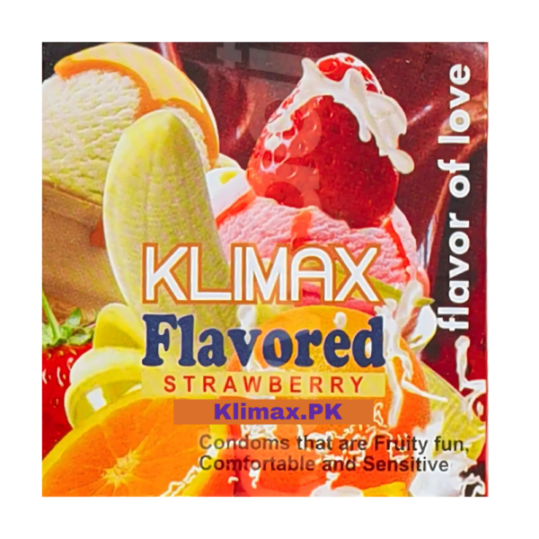Klimax Flavoured Strawberry Condoms 2s - Klimax.PK